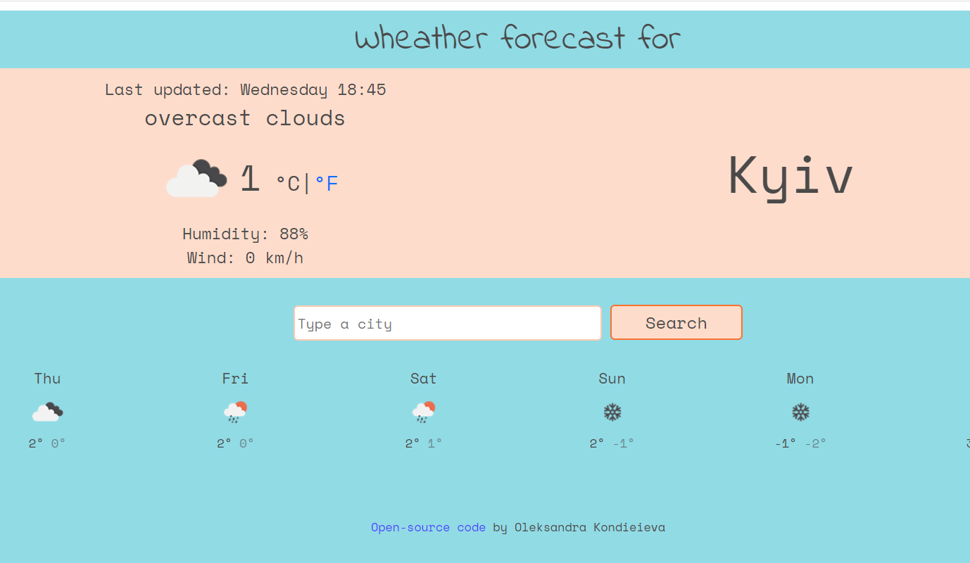 Weather app